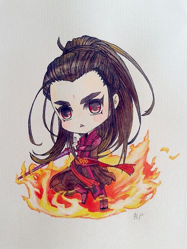 百里屠苏q版～工具:水粉,水彩,彩铅.作者:檀朔