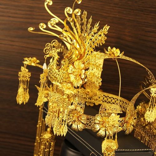 中式婚礼头饰古代婚服凤冠霞帔头饰秀禾服头饰新娘