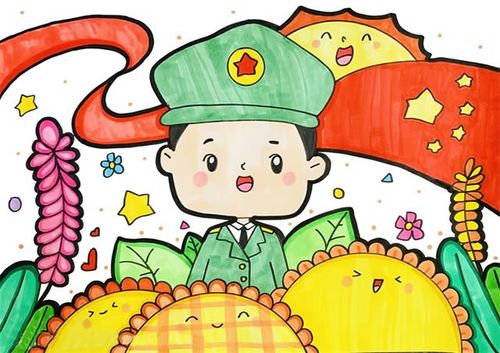八一建军节儿童画怎么画简单又好看
