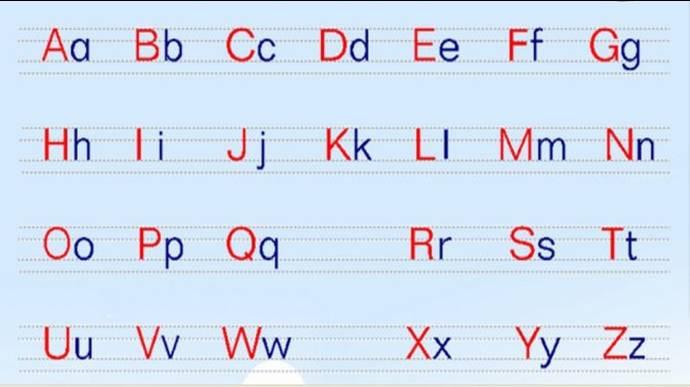 《汉语拼音字母表》四线三格怎么书写?