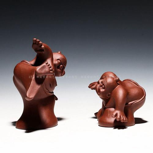 新寅紫砂陶艺 宜兴紫砂雕塑 杂件 茶宠 大师吴小楣制【角掋】