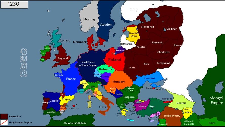 2分钟看完2000年来欧洲版图变化,没有永恒国家,只有人类前进,看看认识