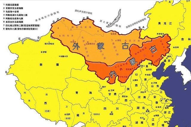 1820年大清帝国疆域(局部)