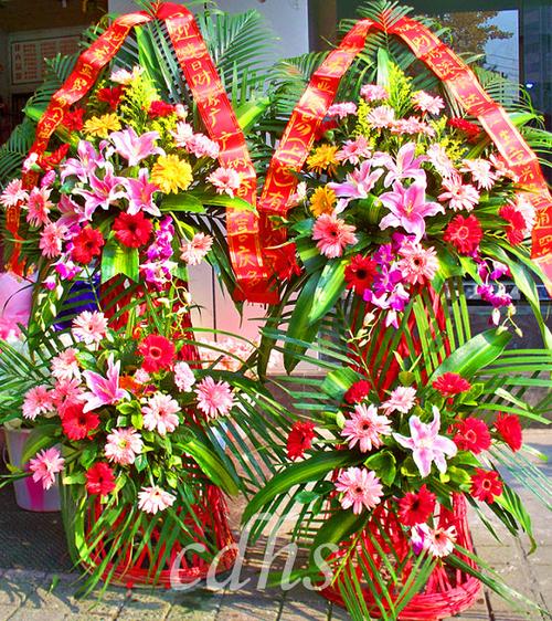 a款:开业大吉,双层开业花篮,高度1.65米以上