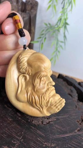 小叶黄杨木雕手把件q版达摩祖师木雕家居饰品人物雕刻工艺品挂件