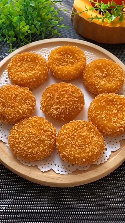 美食#南瓜饼这样做,外酥内糯,做法简单,小孩子都抢着吃.