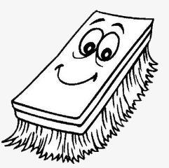 刷子卡通简笔画