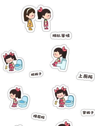 卡通版【女孩97】如厕流程图