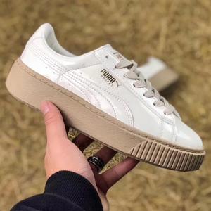 puma奶白松糕鞋