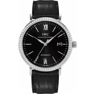 二手95新万国柏涛菲诺系列精钢材质后镶钻自动机械男士手表iw356502