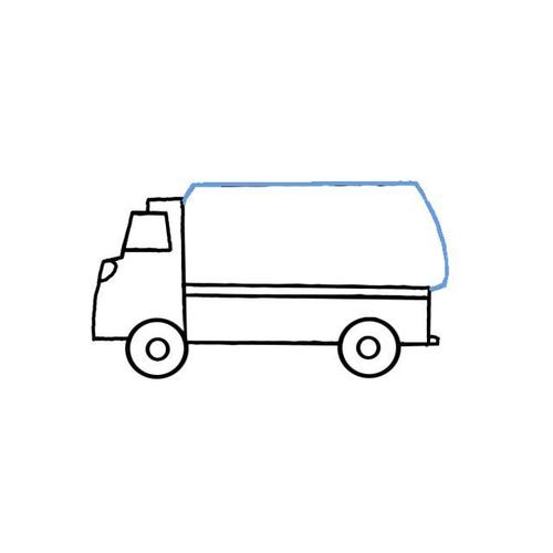 如何画卡车简笔画