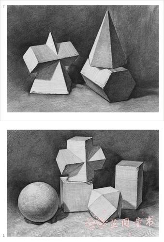 惠典正版3册 石膏几何体素描静物色彩静物素描几何形体系统训练/教学