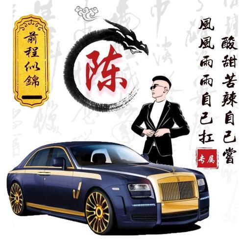 姓氏头像:最新姓氏头像,几款豪车姓氏头像,前程似锦