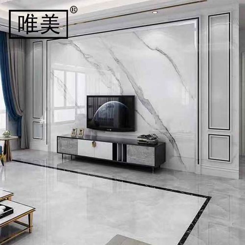 大理石瓷砖背景墙客厅简约现代石材轻奢uv大板 影视墙边框