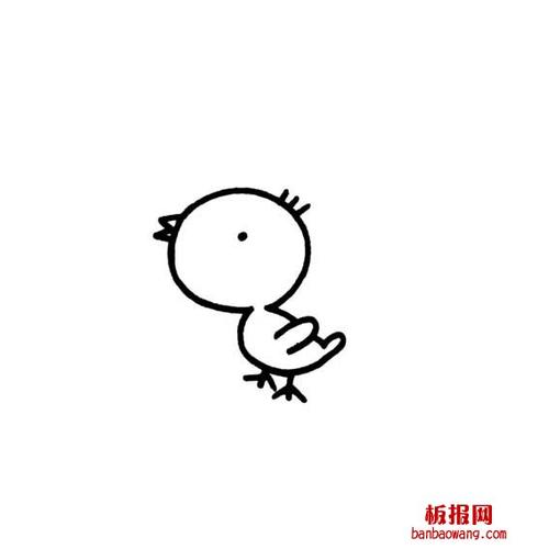 找妈妈的小鸡简笔画