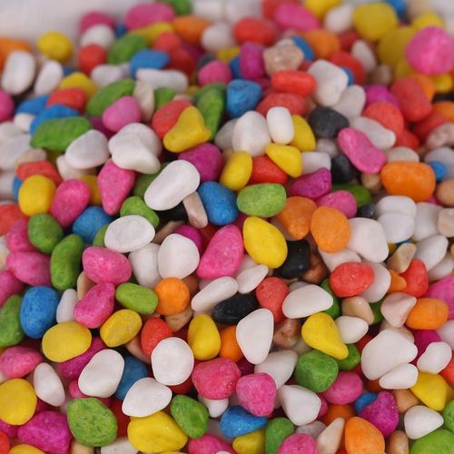 盆栽花卉鱼缸水培植物多肉装饰铺面彩石 种花七彩小石头彩色石子