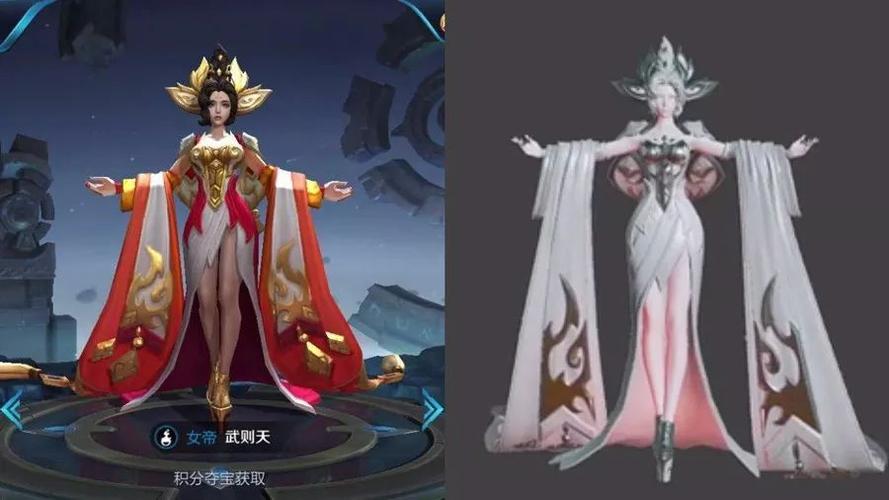 王者荣耀武则天优化模型一览,大长腿完爆老版,蔡文姬东皇太一新皮肤
