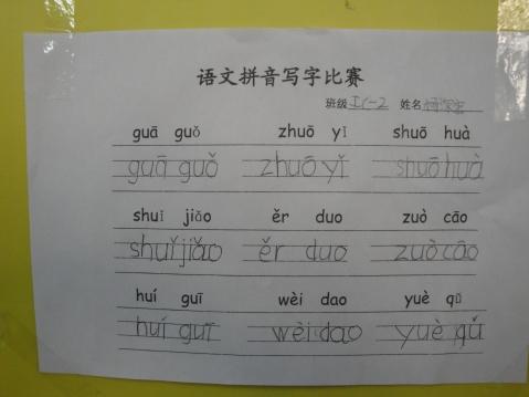 拼音书写比赛 - 2009ic1.2 - 2009ic1.