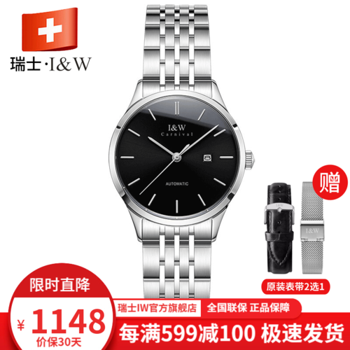 瑞士品牌iw手表男士女士全自动机械表时尚超薄背透镂空防水运动男表iw