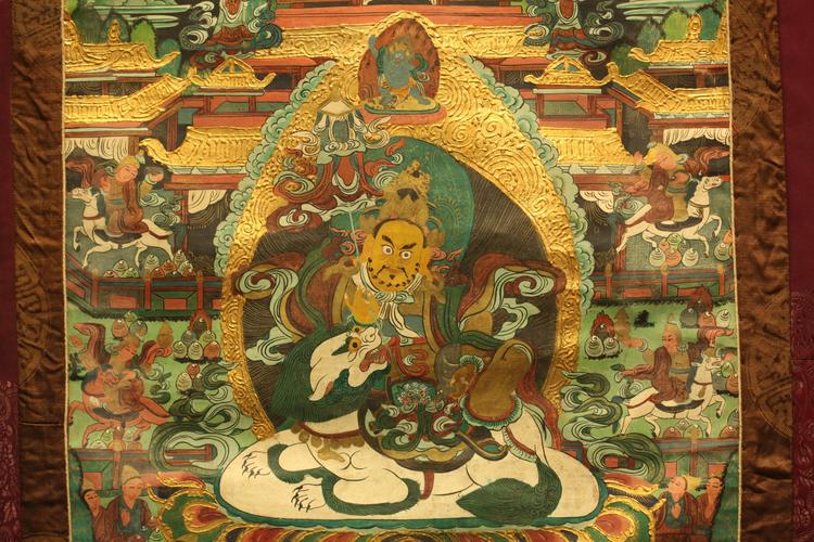 清代唐卡财宝天王