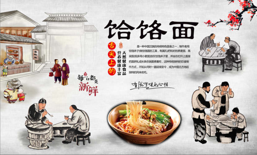 面馆墙纸 定制刀削面店装修背景墙壁画牛肉面饸饹面 重庆小面壁纸