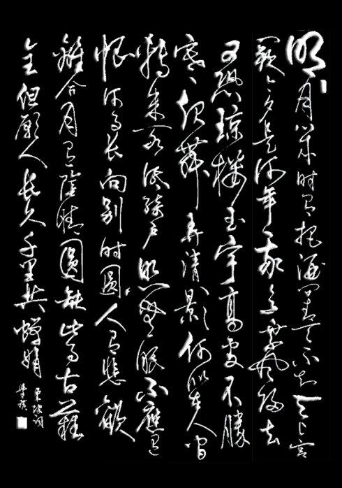 草书--苏东坡水调歌头2