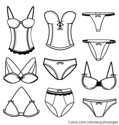 女人内衣内裤简笔画