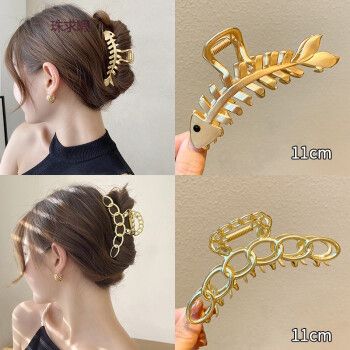 盘发发夹网红2021年新款大号鲨鱼夹头发抓夹韩版优雅气质后脑勺女