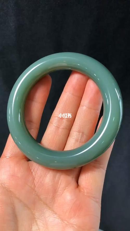 【碧玉·瓷蓝】推荐这条碧玉粉青瓷蓝福镯54*12*12mm