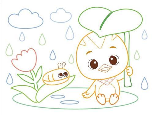 萌鸡小队竹节虫简笔画