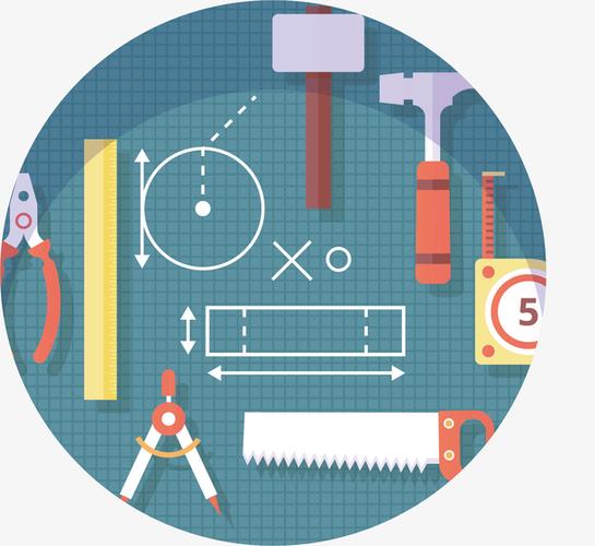 关键词 : 矢量图,工具,整齐,有序,测量,精确,锤子,蓝色