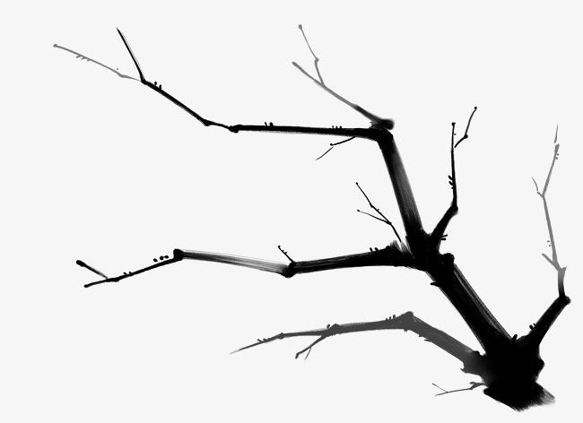 水墨枯树枝