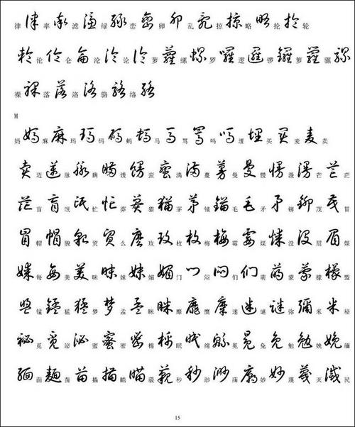 草书3500个常用汉字宋体和草书识别对照表便于收藏学习