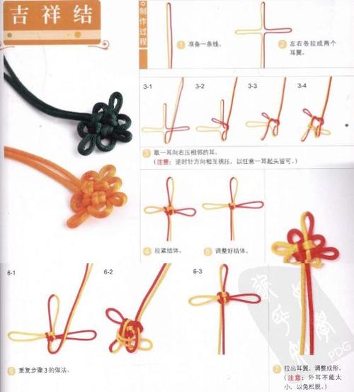 44:六耳吉祥结45:六耳团锦结46:八耳团锦结47:绕线48:线圈49:流苏50