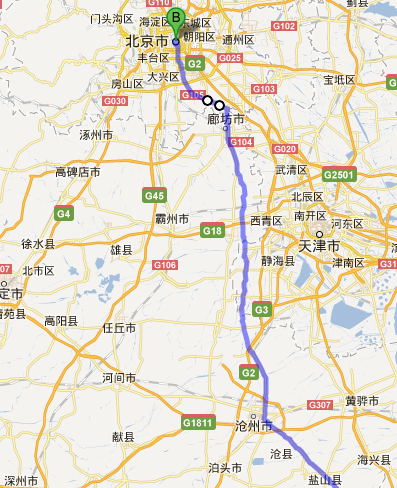 到达惠民县;从惠民县沿246省道到达庆云县;从庆云县沿205国道途经望