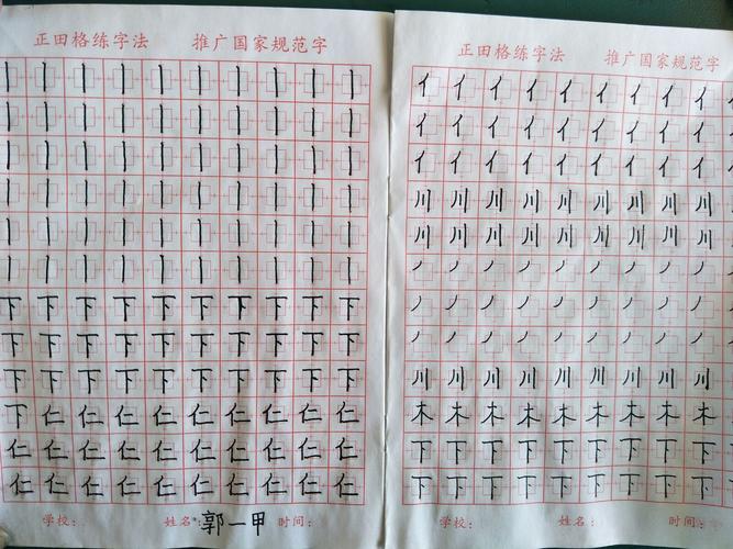 靳沟小学四五六年级硬笔书法课程《垂露竖写法及范字书写》(副本)