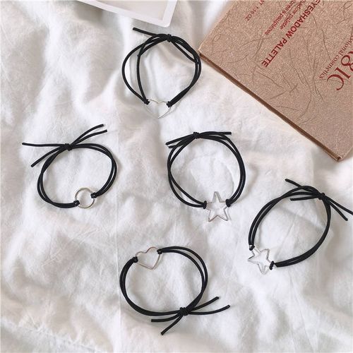包邮 小皮筋送男朋友皮套情侣闺蜜手链女黑色可爱成人头绳韩版简约