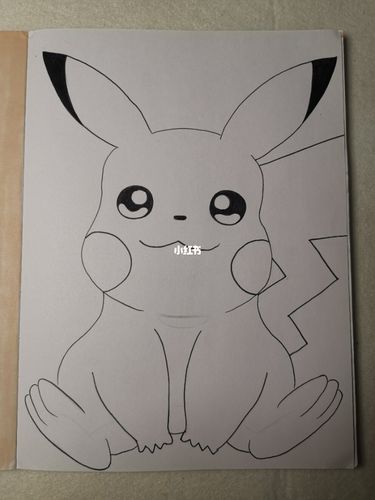 马克笔画 皮卡丘_皮卡丘_马克笔画_马克笔_文化_绘画