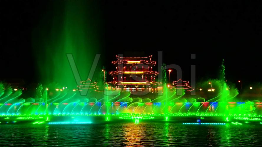 嘉峪关南湖夜景_1920x1080_高清视频素材下载(编号:4807999)_实拍视频