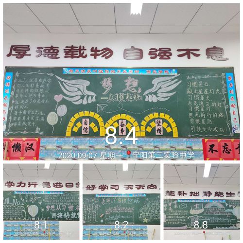 梦想从习惯启航——宁阳县第二实验中学黑板报制作与评比
