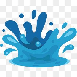 蓝色纯净水的水滴