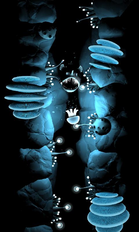 深海之光游戏中玩家操纵一个脆弱却能自己发光小生物,在沉寂却危机