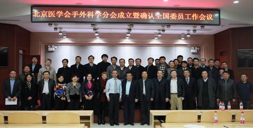 手外科学分会第一届委员会学术秘书,郭阳教授以及杨勇教授担任北京