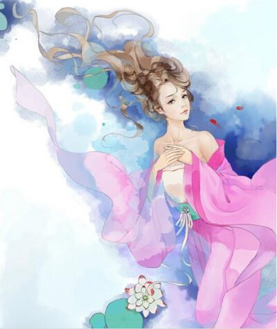 手绘 古风女子