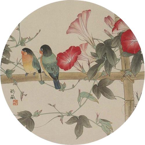 阿敏-工笔花鸟画「绢本」