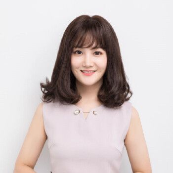 佰丝堂假发波波头中长发直外翻翘bobo真人发丝妈妈减龄女全头发套 深