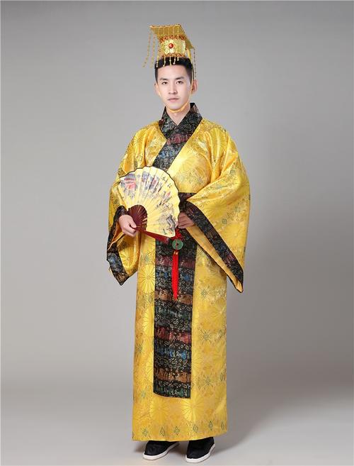 唐朝皇帝服装古装 秦朝汉武帝古代龙袍太子 男士儿童古装演出服秋