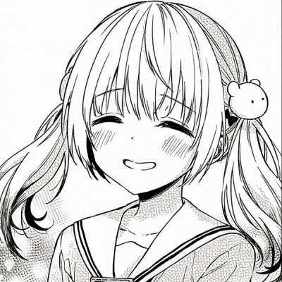 黑白漫画女生头像最终你也会遇见温柔的人和事