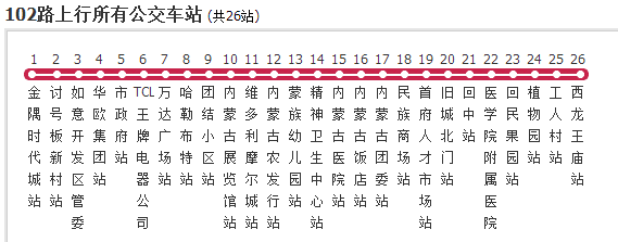 呼和浩特公交102路
