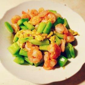 黄瓜虾仁炒鸡蛋